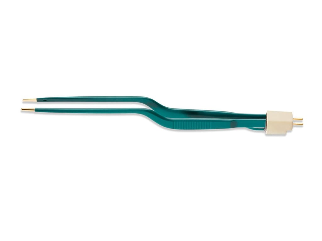 7 1/2” (19.1cm) Cushing Bayonet Irrigating, Bipolar Forceps, Insulated, 0.7mm