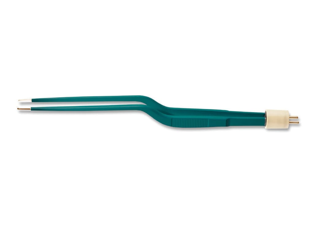 7 1/2” (19.1cm) Cushing Bayonet Non-Stick Bipolar Forceps, Insulated, 0.7mm