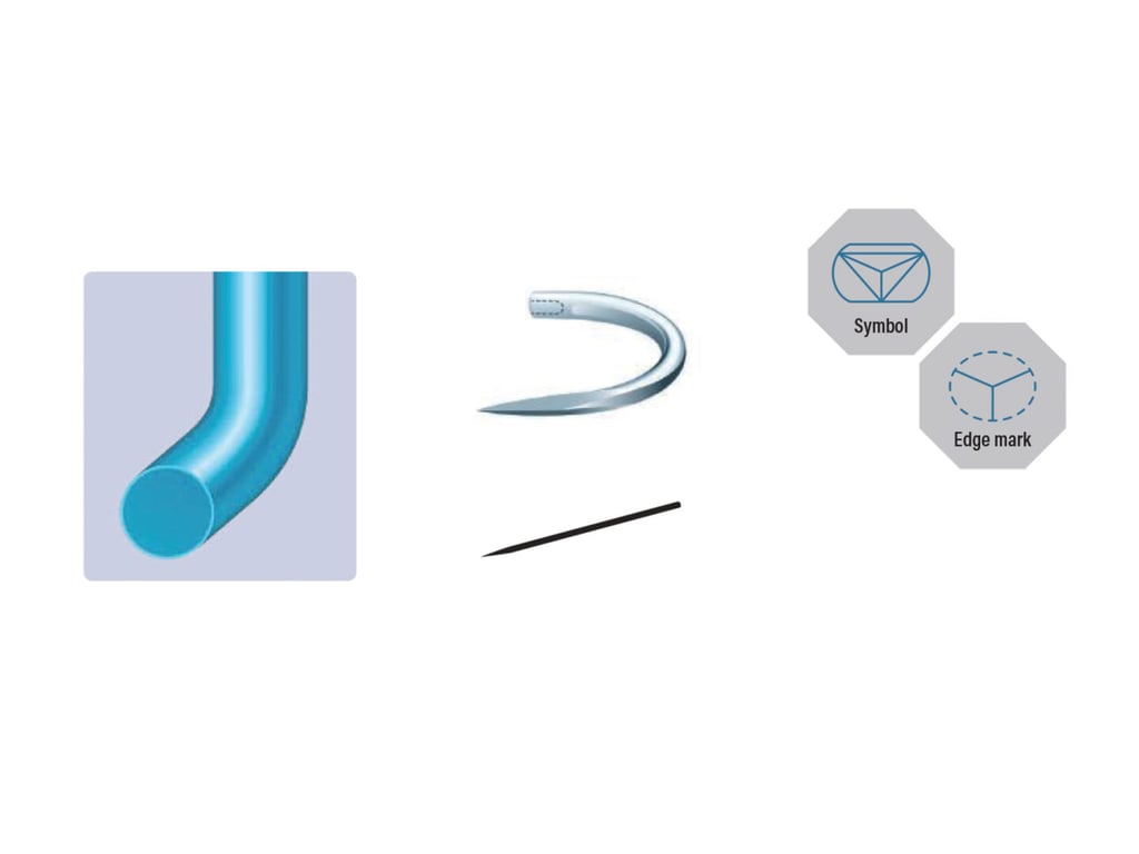 10-0 Prolene Suture, 16.0mm Straight, 15cm