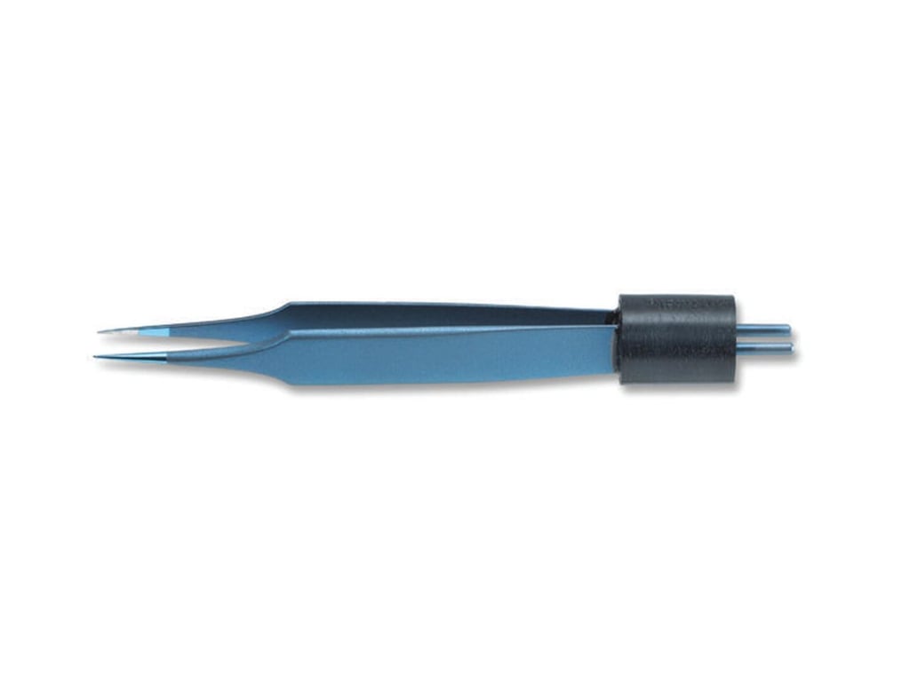 3 3/4” (9.5cm) Titanium Eye Bipolar Forceps With Stop, 0.4mm