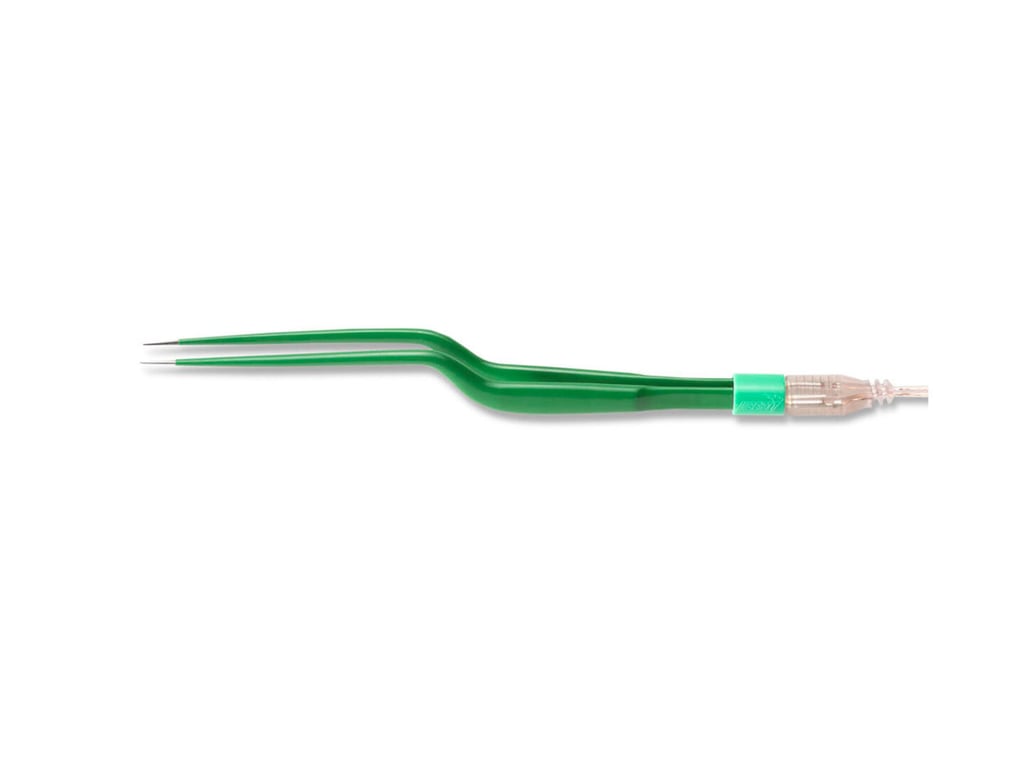 7 1/2" (19.1cm) Cushing Bayonet Irrigating, Bipolar Forceps, Insulated, 0.7mm