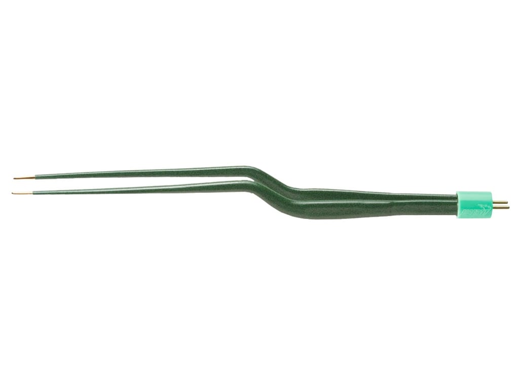 10" (25.4cm) Hardy Bayonet Non-Stick Bipolar Forceps, Ins., 1.5mm, Disposable