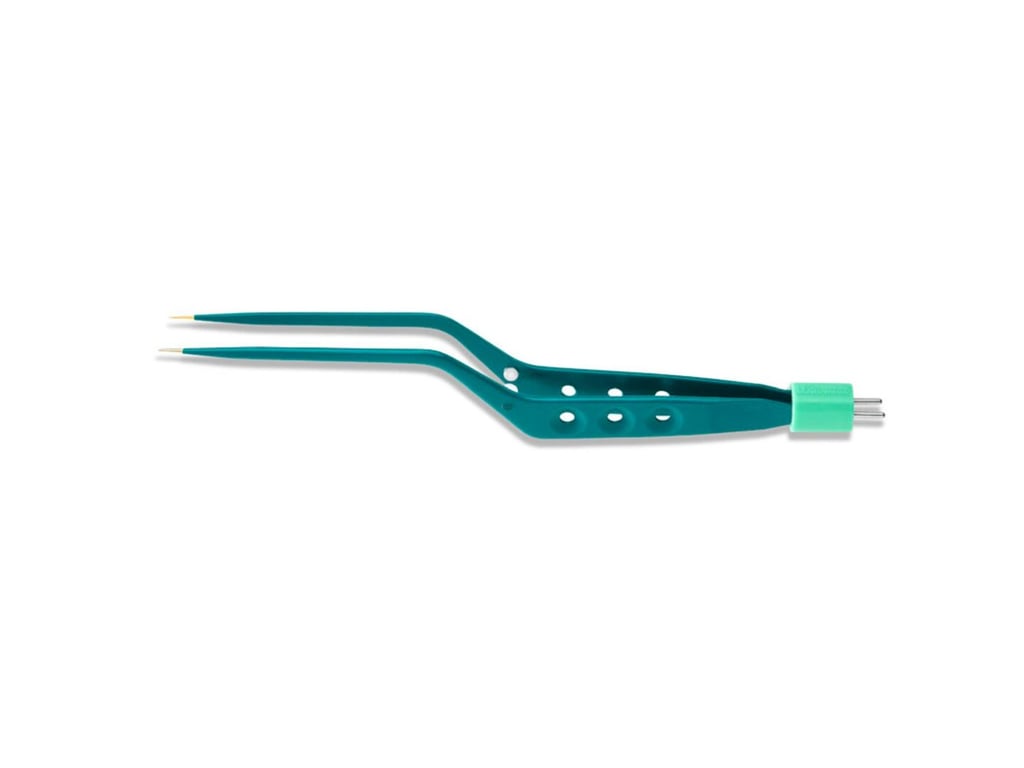 Disp. 7" (17.8cm) 3-Hole Style Non-Stick Bipolar Forceps W/Stop, Ins., 1.5mm