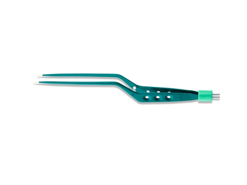 Disp. 8" (20.3cm) 3-Hole Style Non-Stick Bipolar Forceps W/Stop, Ins., 0.5mm