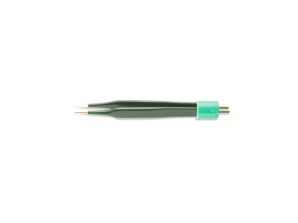 4"(10.2cm) Jewellers Bipolar Forceps, Insulated, Straight, 0.4mm, Disposable
