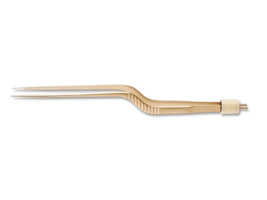 7 7/8” (20cm) Yasargil Bayonet Non-Stick Bipolar Forceps, 1.3mm