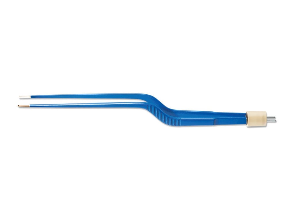 6 1/4” (15.9cm) Yasargil Bayonet Non-Stick Bipolar Forceps, Ins., 1.0mm