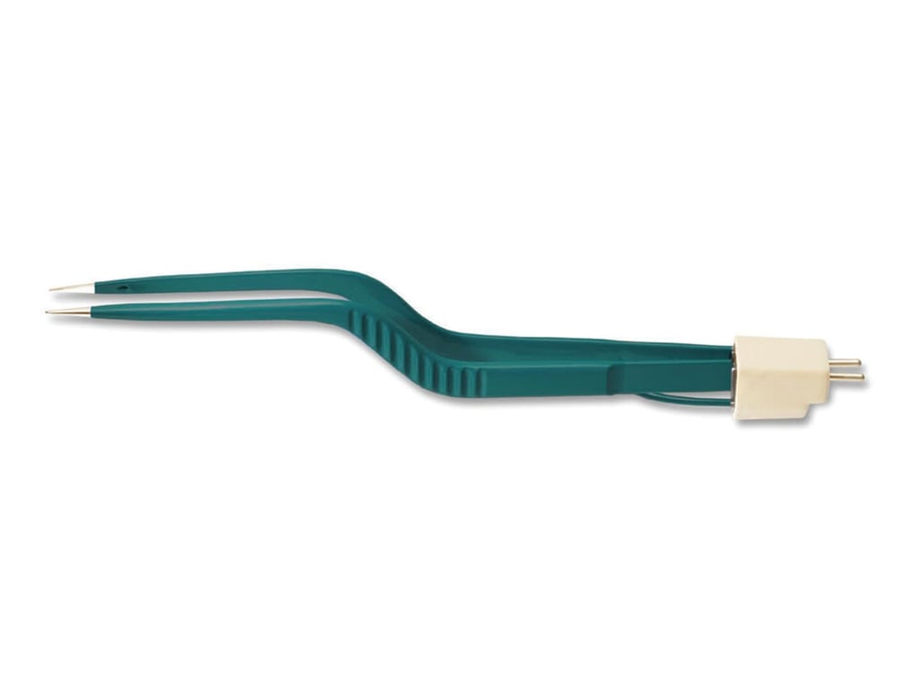 6 1/4” (15.9cm) Yasargil Bayonet Irr. Non-Stick Bipolar Forceps, Ins., 0.5mm