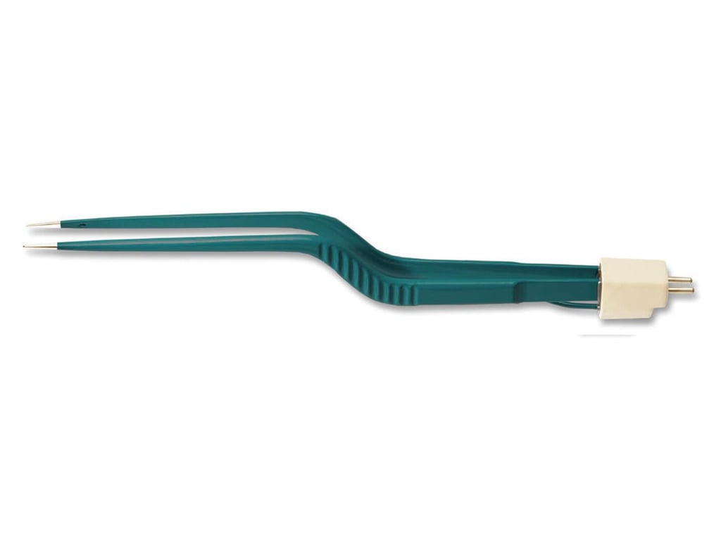 7 1/8” (18.1cm) Yasargil Bayonet Irr. Non-Stick Bipolar Forceps, Ins., 0.5mm