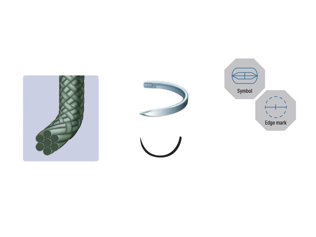 5-0 Polyester Green Braided Suture, 8.0mm Dia Spatula, 1/2, 45cm
0.33mm Diam.