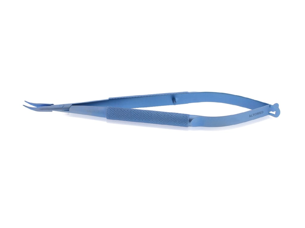 Titanium Needleholder No Lock 115mm (4.5") - Curved Fine