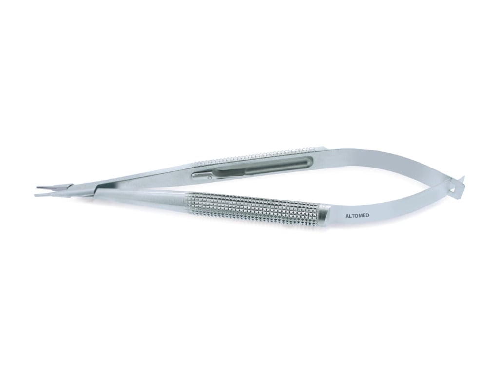 Barraquer Needleholder With Lock 111mm (4.5") - Micro Straight