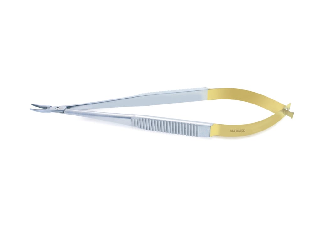 Castroviejo Needleholder No Lock 140mm (5.5") - Curved T/C Jaws