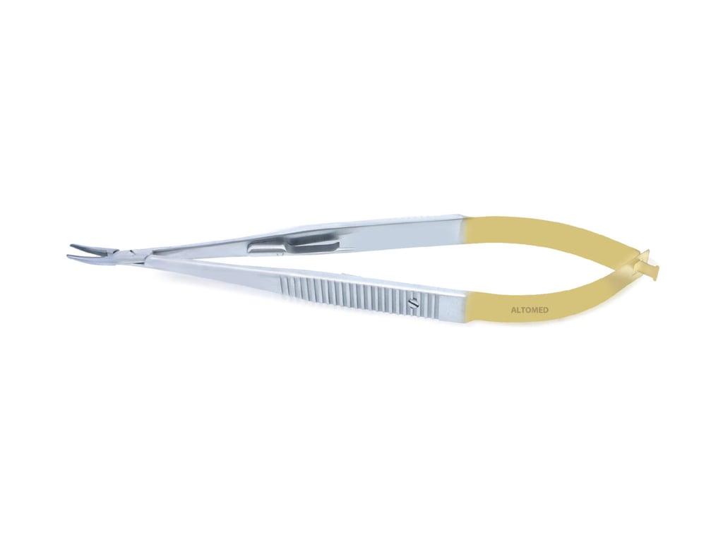 Castroviejo Needleholder With Lock 140mm (5.5") - Curved T/C Jaws