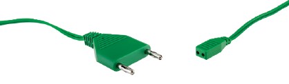 3.6m Bipolar Cord with Fixed 22mm Pins, Sterile Green, Disposable