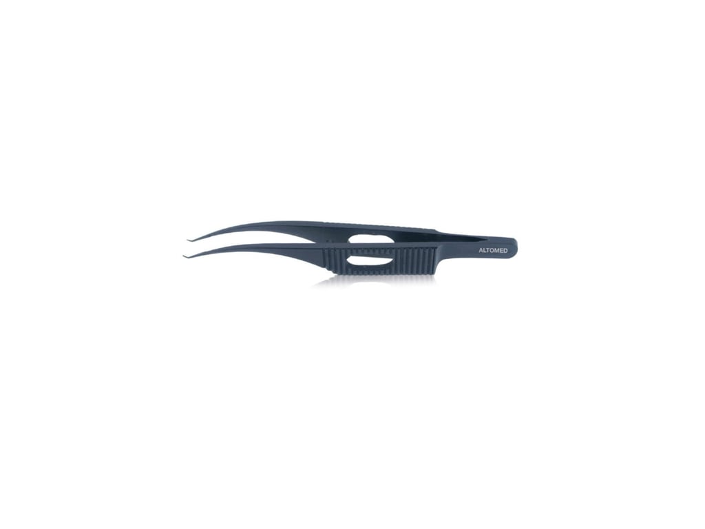 Barraquer Colibri Tying Forceps - 90° 0.12mm Teeth Blackened