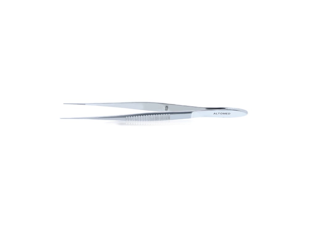 Silcocks Iris Forceps 100mm (4.0") - Serrated Tips