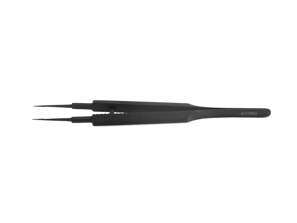 Round Body Forceps 100mm (4.0") - Straight Notched With Platform