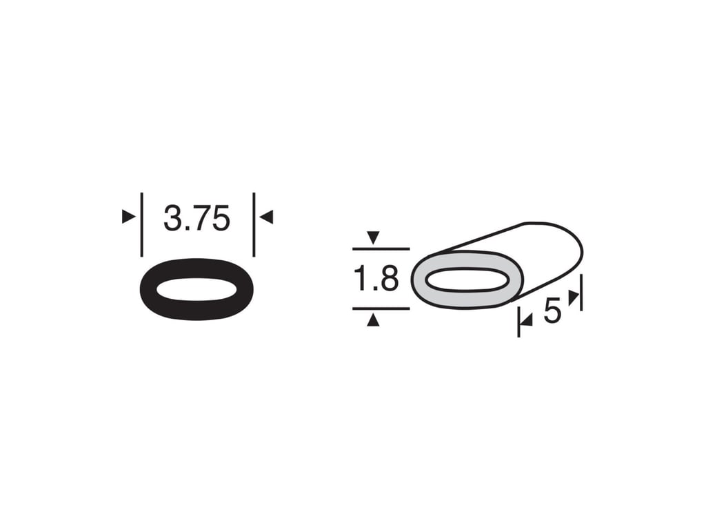Oval Sleeve 3.75 x 1.8mm