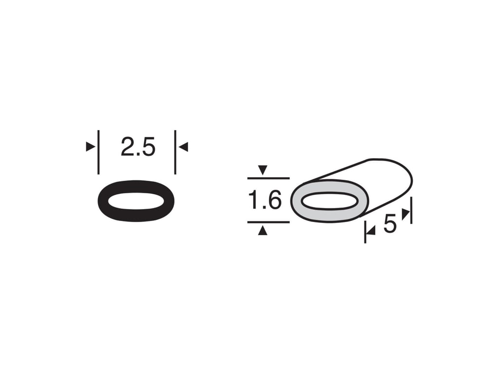 Oval Sleeve 2.50 x 1.6mm