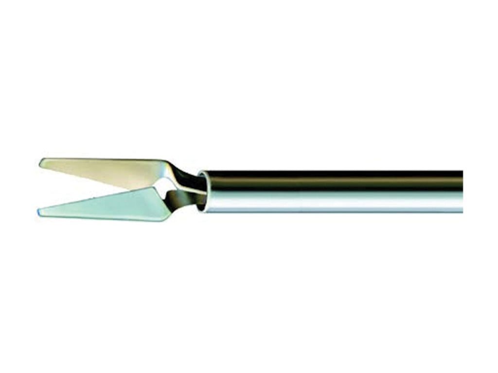 Horizontal Scissors Straight Blade Curved Shaft 23G Disposable