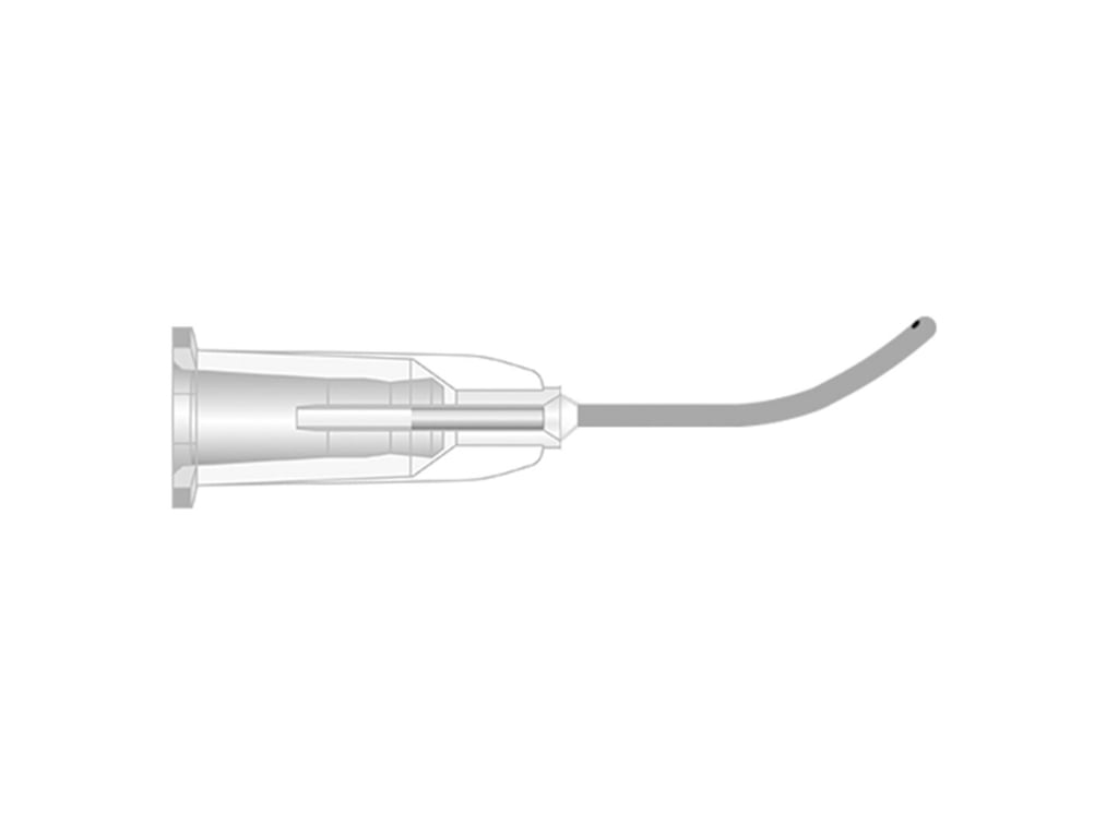 Bimanual Aspirating Cannula 21G x 5/8" (0.81 x 16mm) - Curved