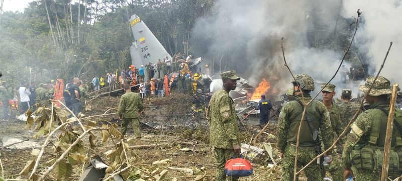 Image for At least 34 killed in Colombia military plane crash, governor says