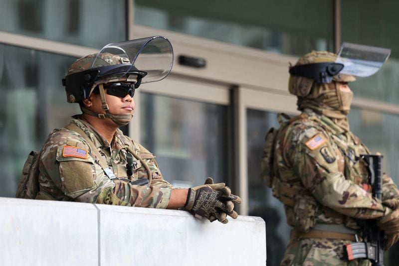 Image for US Marines make first detention in LA as more protests expected