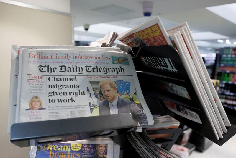 Image for UK launches public-interest, competition probe into Daily Mail-Telegraph takeover