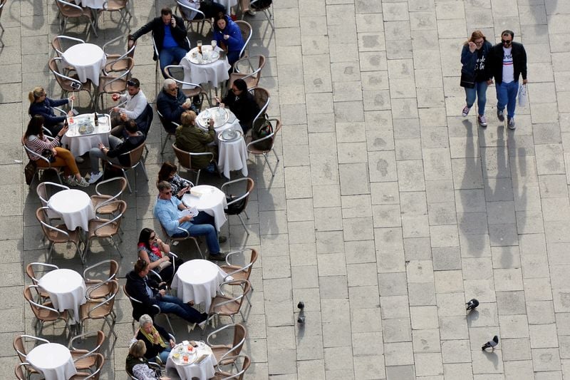 Image for Euro zone economy treads water again in February, PMI shows