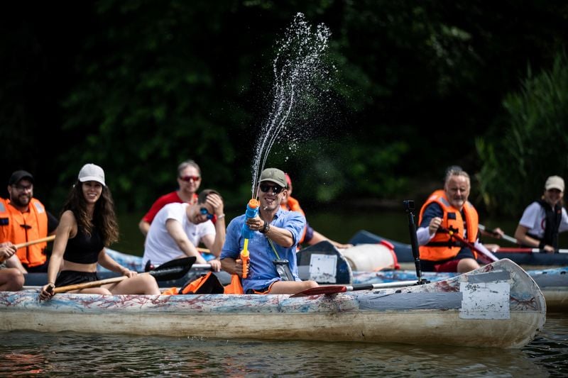 Image for Main challenger to Hungary's Orban begins campaign tour on a canoe