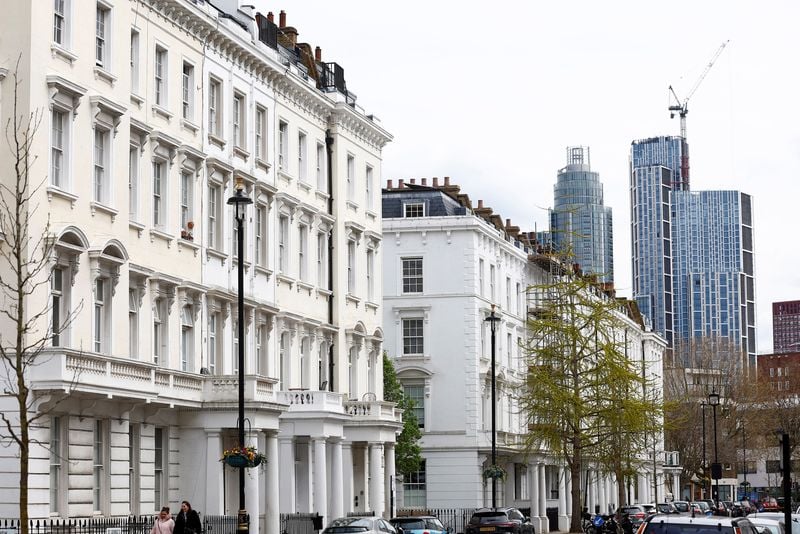 Image for UK house prices fall while rents rise by least in 4 years, surveys show