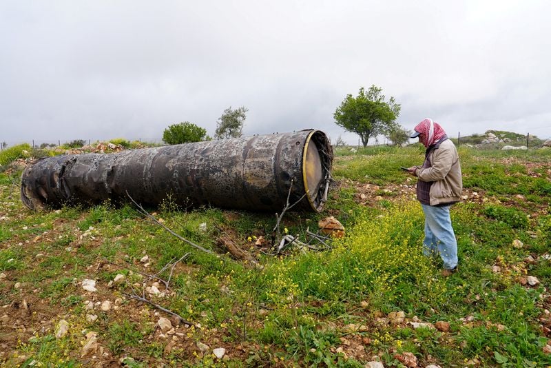 Image for The huge Iranian missile fragments scattered across Israel, West Bank