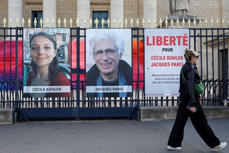 Image for France demands immediate release of French couple held in Iran for three years