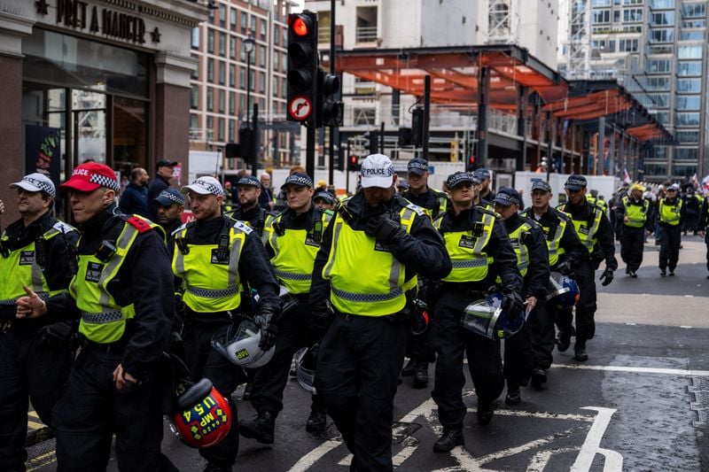 Image for UK police on alert for immigration protests near London this weekend