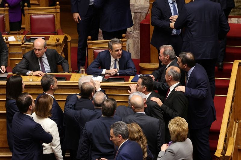 Image for Greek government survives confidence vote over deadly 2023 train crash, clashes erupt