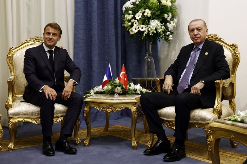 Image for France's Macron says discussed Iran ceasefire, Ukraine with Turkey's Erdogan