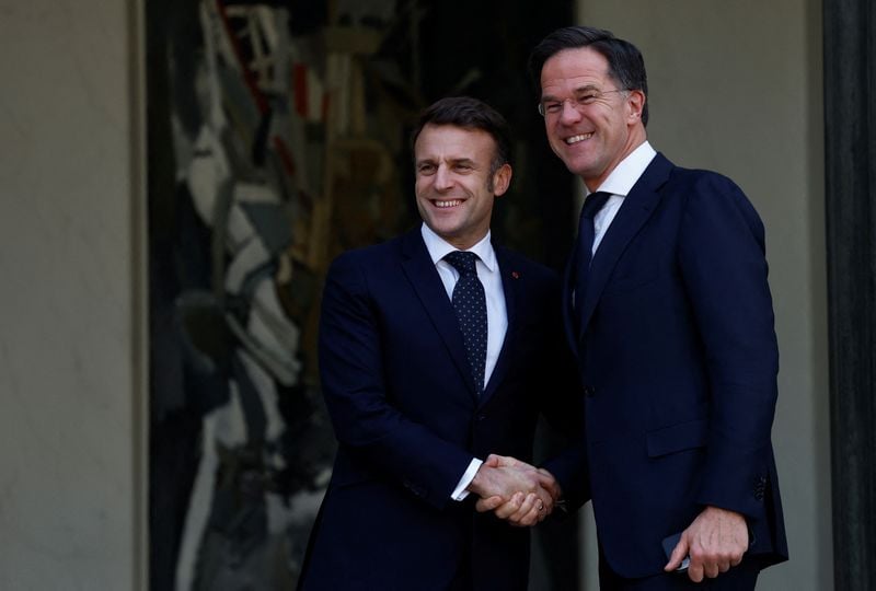 Image for France's Macron says he discussed Ukraine with NATO head Rutte