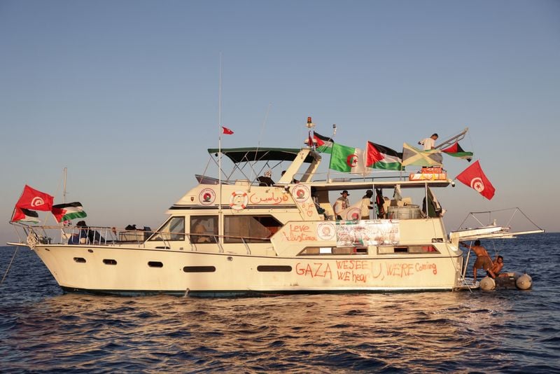 Image for Gaza flotilla sails again; Italy's Tajani warns of danger