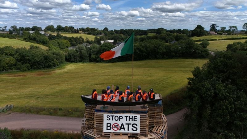 Image for Effigies of refugees set alight on bonfire condemned in Northern Ireland