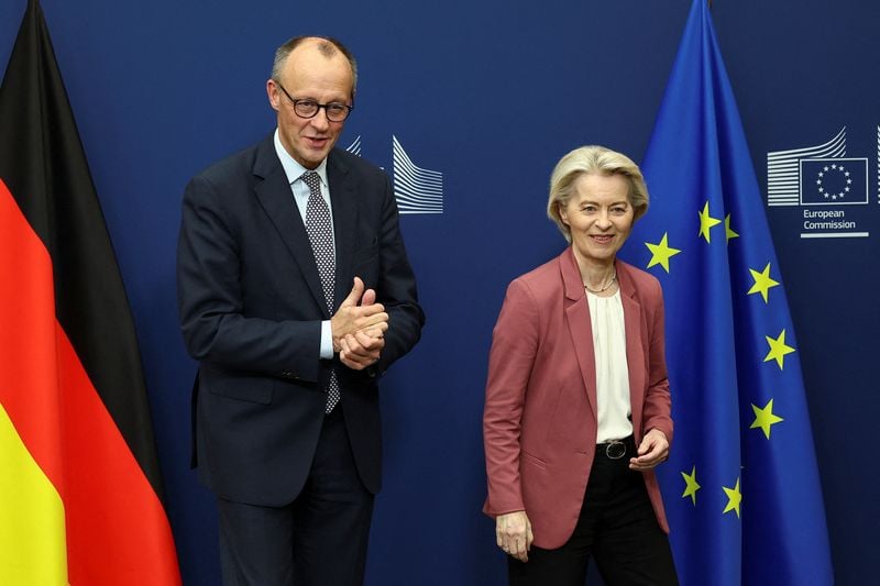 Image for EU's von der Leyen, Germany's Merz say they held 'constructive' talks with Belgian PM De Wever on Russian frozen assets