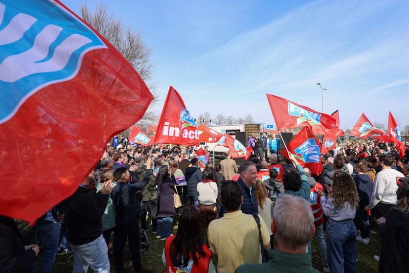 Image for ASML employees join walkout, unions urge management to reconsider job cuts