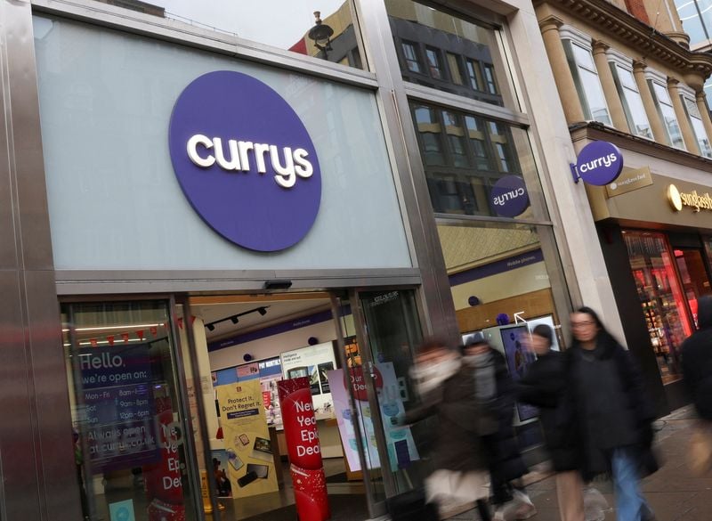 Image for UK's Currys shares rise after strong Christmas prompts profit upgrade