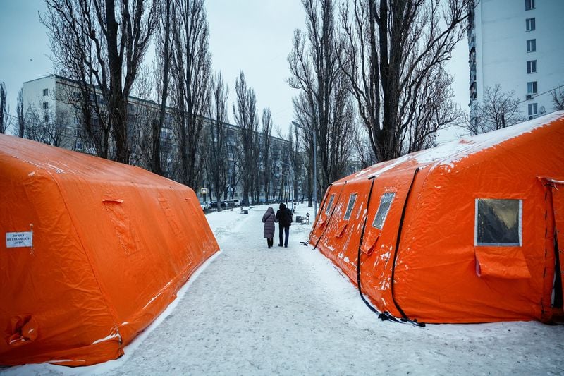 Image for Russian air attack knocks out power for over a million Ukrainians