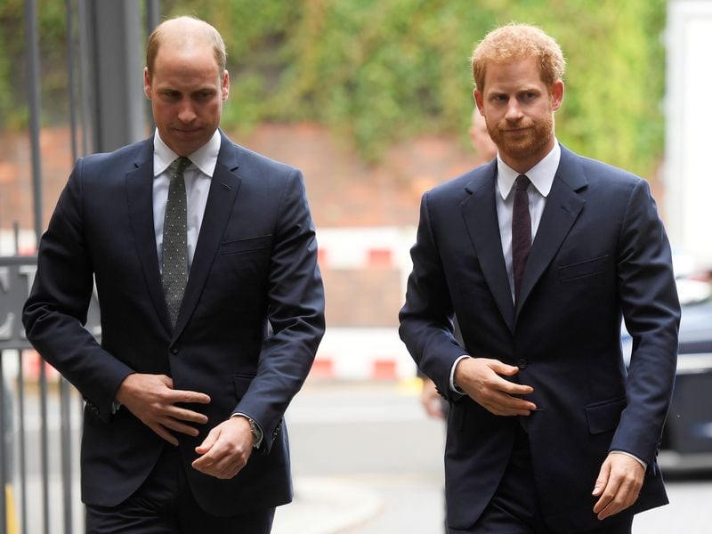 Image for Prince William and brother Harry pay tributes to late Queen Elizabeth