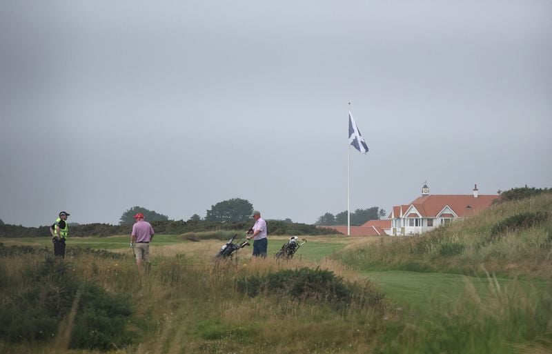 Image for Trump arrives in Scotland for golf and bilateral talks as EU trade deal nears