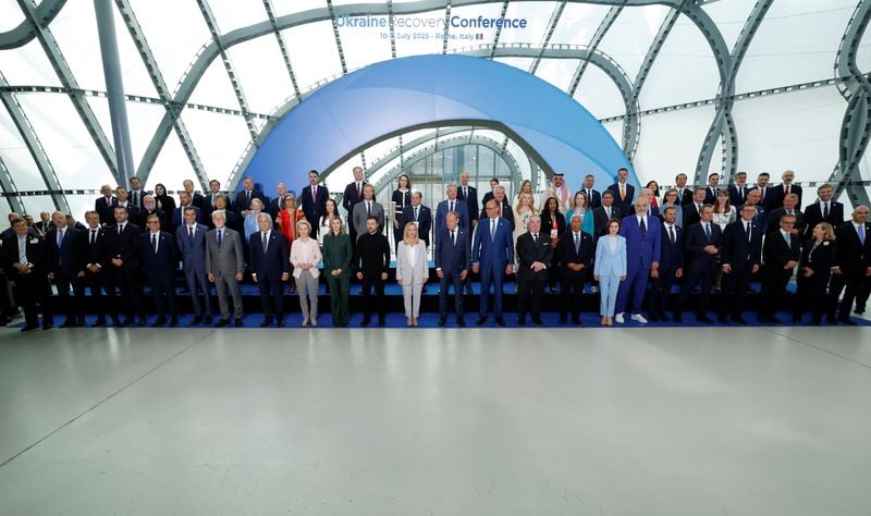 Image for Conference commits over 10 billion euros to Ukraine rebuilding, Italy says