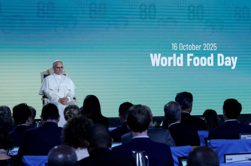Image for Pope Leo slams 'ethical derailment' of continued world hunger