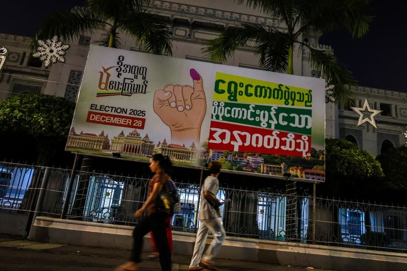 Image for Myanmar votes again in military's lopsided election