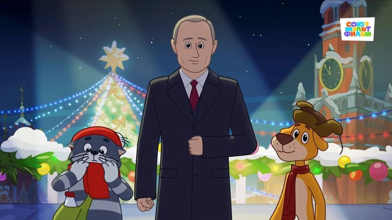 Image for Putin meets talking cat and dog in popular Russian cartoon